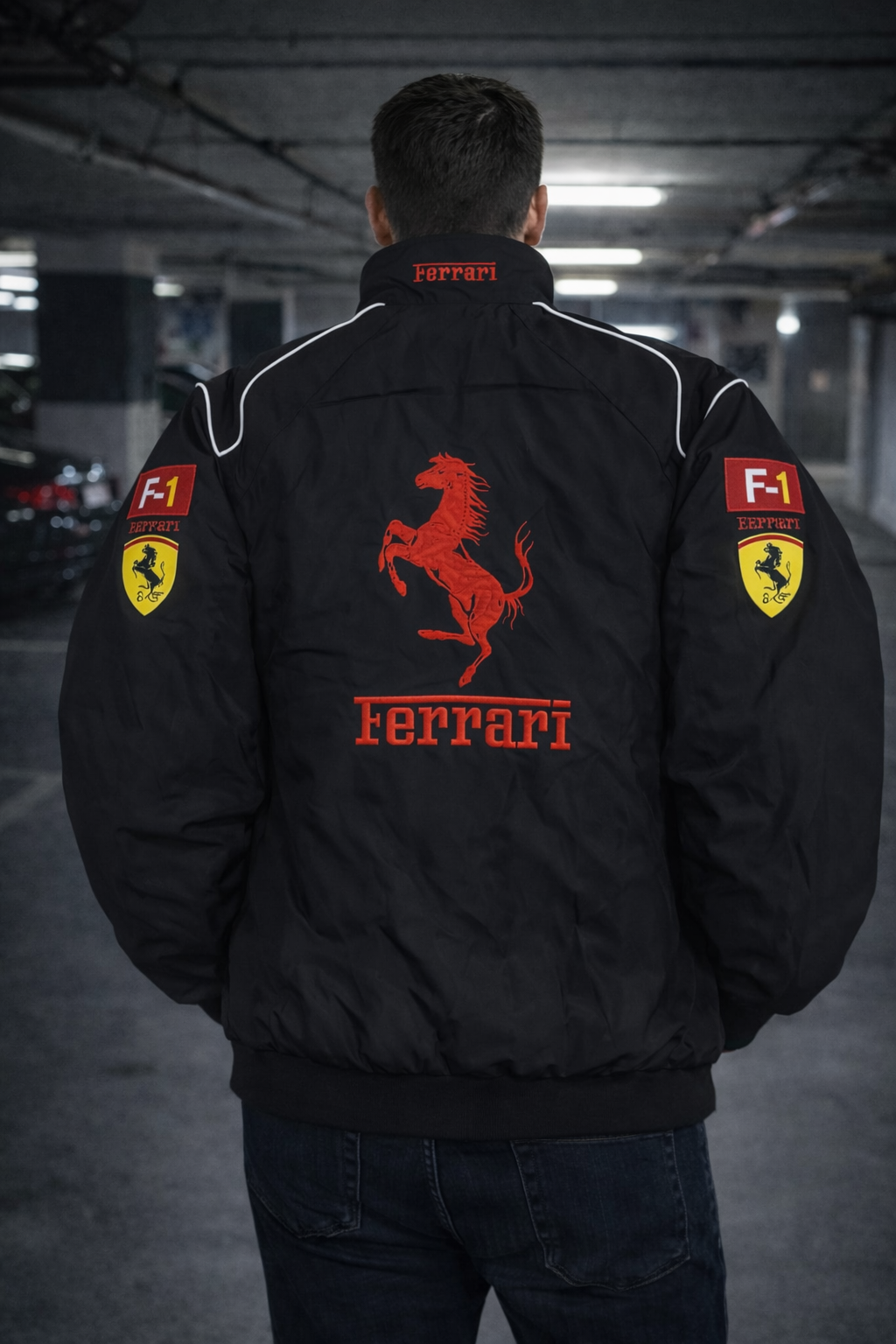 Chaqueta Ferrari Racing Black – Vodafone & Shell Edition