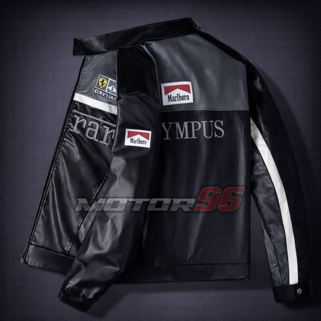Chaqueta de cuero Ferrari Marlboro Olympus Team