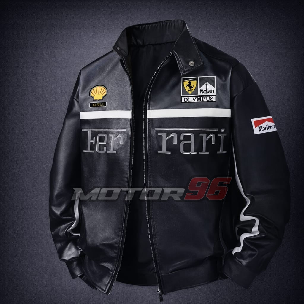 Chaqueta de cuero Ferrari Marlboro Olympus Team