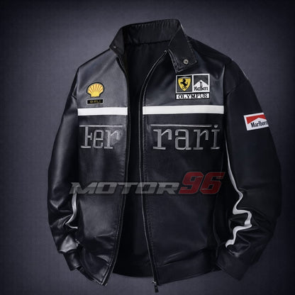 Chaqueta de cuero Ferrari Marlboro Olympus Team