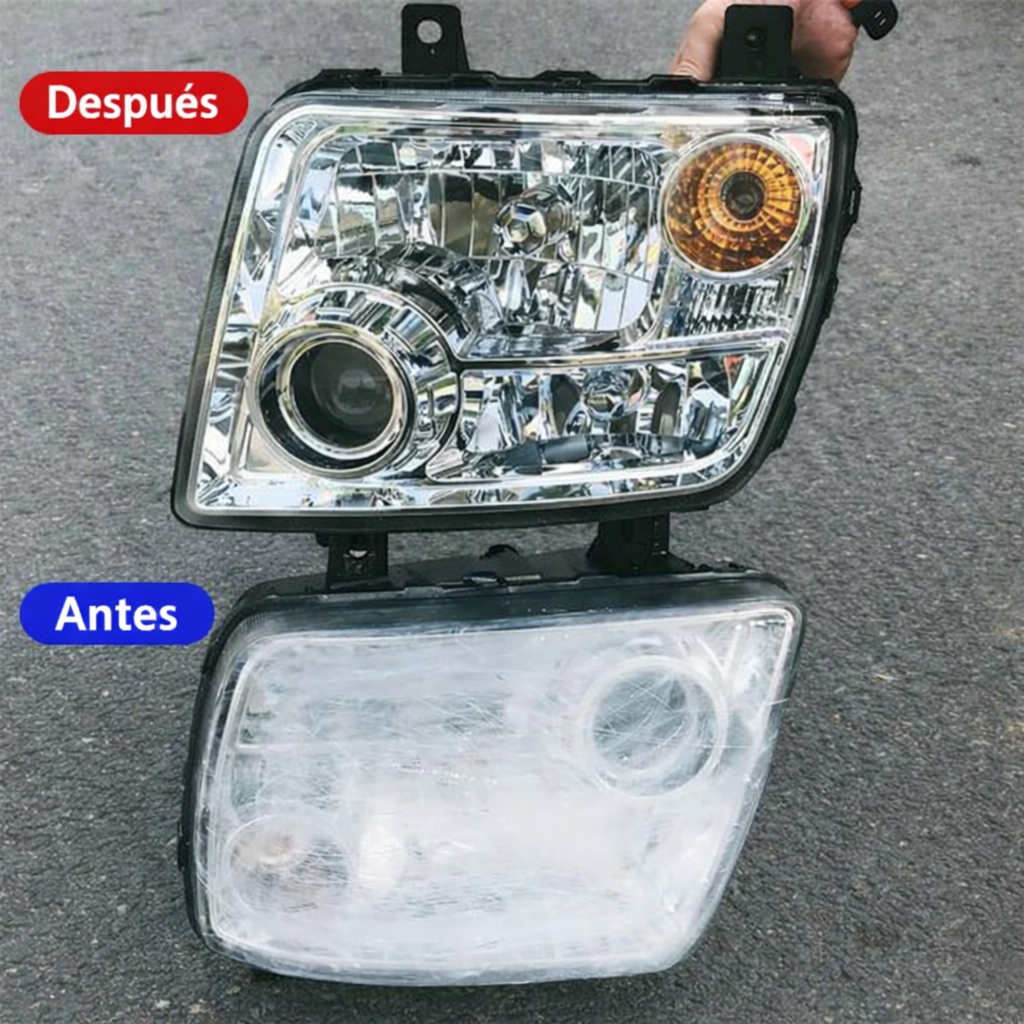 Kit de pulido para faros Renovador automático de faros Restauración de luces Limpieza del coche 300 ml