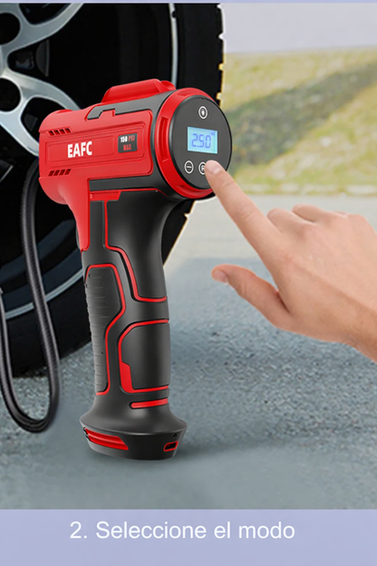 Bomba de aire inalámbrica para coche 150PSI Compresor eléctrico portátil Bomba inflador de neumáticos