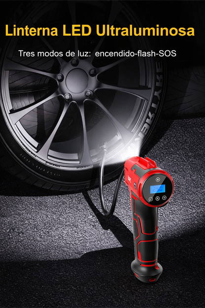 Bomba de aire inalámbrica para coche 150PSI Compresor eléctrico portátil Bomba inflador de neumáticos
