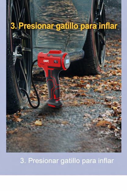 Bomba de aire inalámbrica para coche 150PSI Compresor eléctrico portátil Bomba inflador de neumáticos