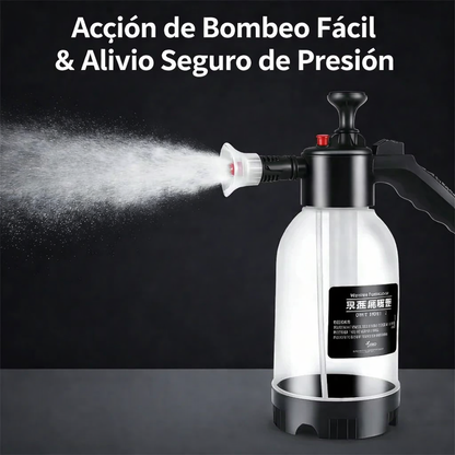 Bote pulverizador de espuma de 2 litros con válvula de alivio de presión para uso doméstico