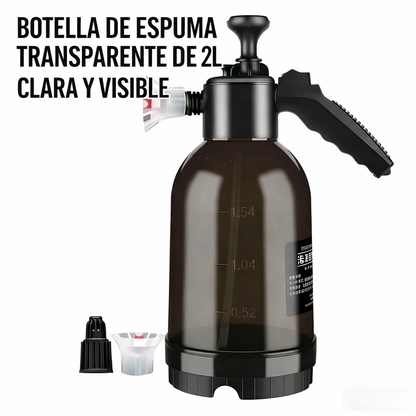 Bote pulverizador de espuma de 2 litros con válvula de alivio de presión para uso doméstico