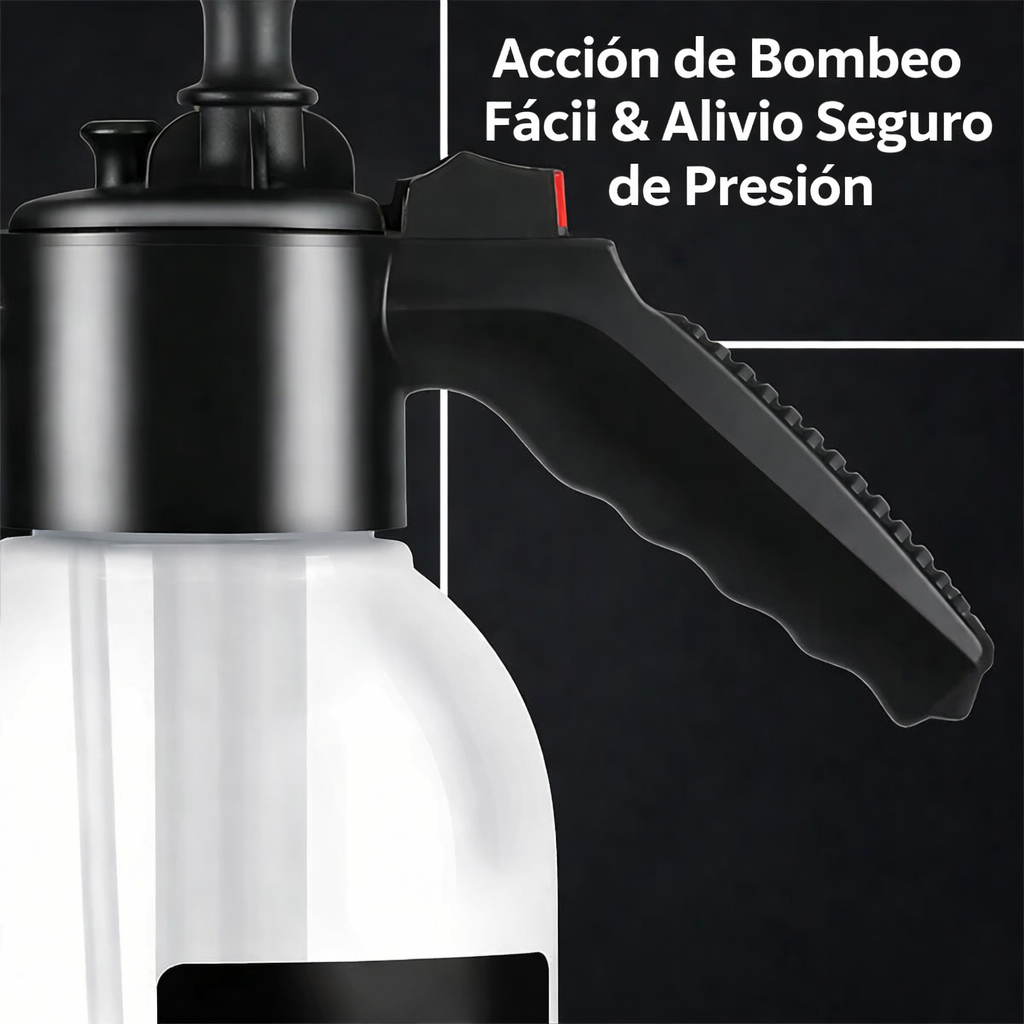 Bote pulverizador de espuma de 2 litros con válvula de alivio de presión para uso doméstico