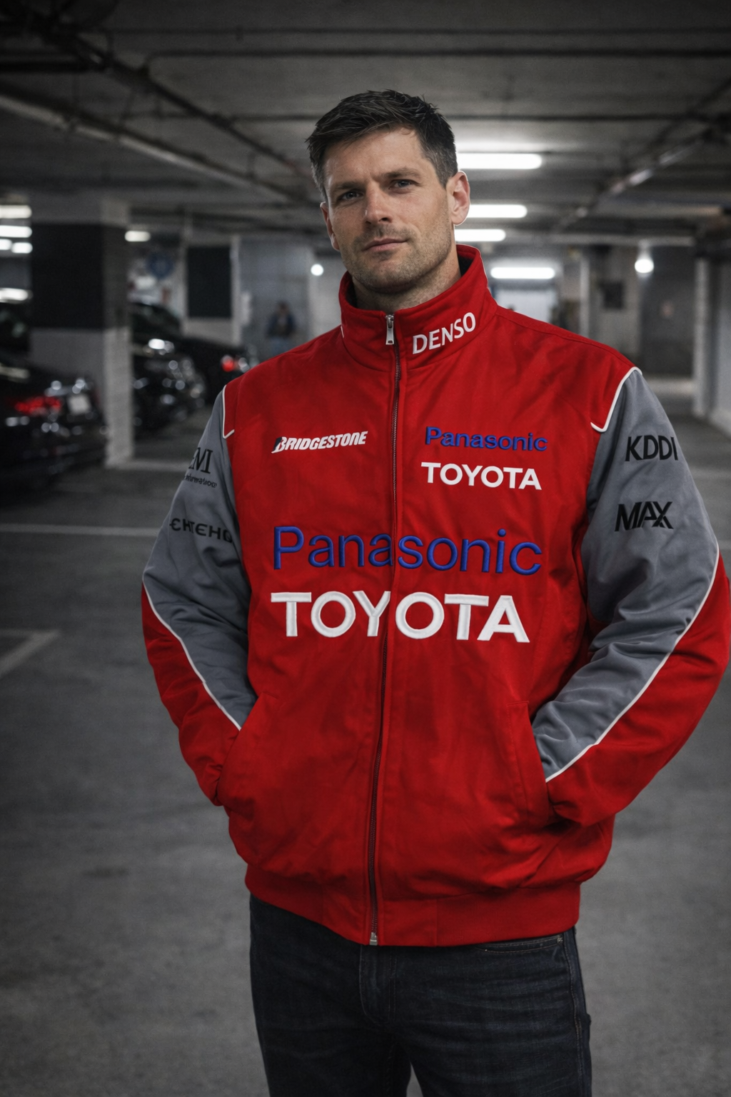 Chaqueta Racing Toyota Panasonic – Red & Grey Motorsport