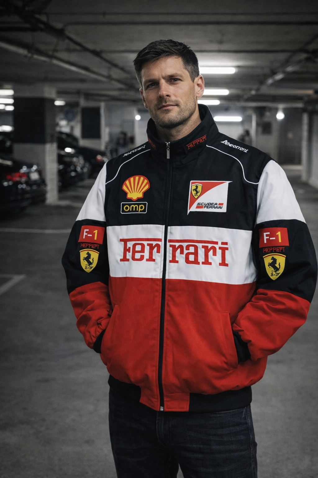Chaqueta Motorsport Ferrari F1 – Shell & OMP Edition