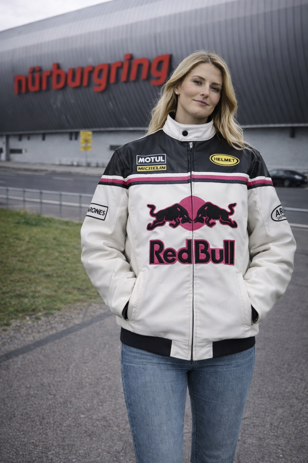 Chaqueta de cuero Red Bull PinkBlack