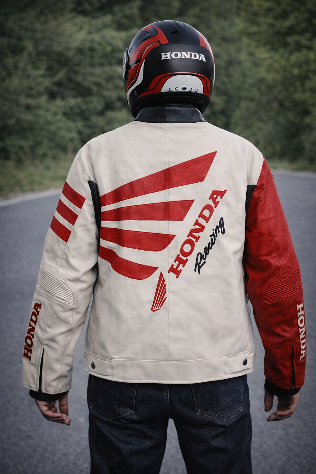 Chaqueta de cuero Honda Racing