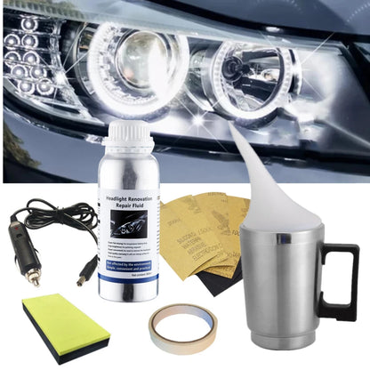 Kit de pulido para faros Renovador automático de faros Restauración de luces Limpieza del coche 300 ml